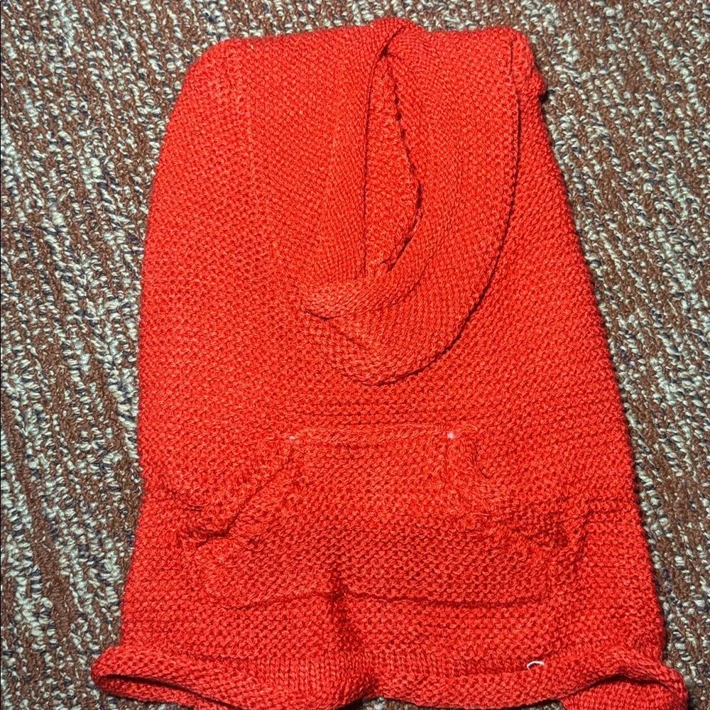 Red XS Pet Sweater hoodie xs small dog/cat red knit pet sweatshirt knit pullover